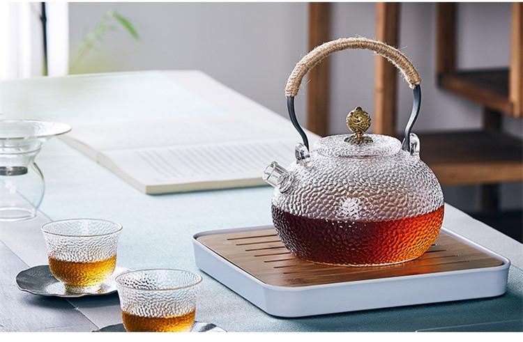 美斯尼 纹玻璃烧水壶 耐热日式提梁泡茶壶电陶炉煮茶器功夫茶具